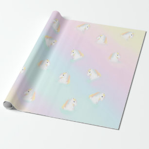 Rainbow Horse Unicorn Equestrian Girly Cadeaupapier