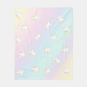 Rainbow Horse Unicorn Equestrian Girly Fleece Deken (Voorkant)