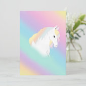 Rainbow Horse Unicorn Equestrian Girly Kaart (Staand voorkant)
