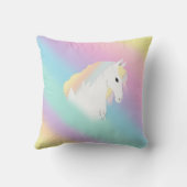 Rainbow Horse Unicorn Equestrian Girly Kussen (Achterkant)