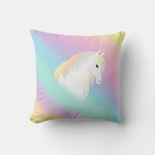 Rainbow Horse Unicorn Equestrian Girly Kussen