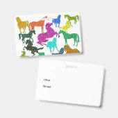 Rainbow Horses - "Dolle Hondjes om Paarden!" Badge (Voor- en achterkant)