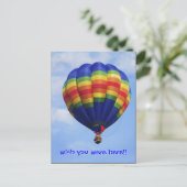 Rainbow Hot Air Balloing Briefkaart (Staand voorkant)