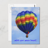 Rainbow Hot Air Balloing Briefkaart (Voorkant / Achterkant)