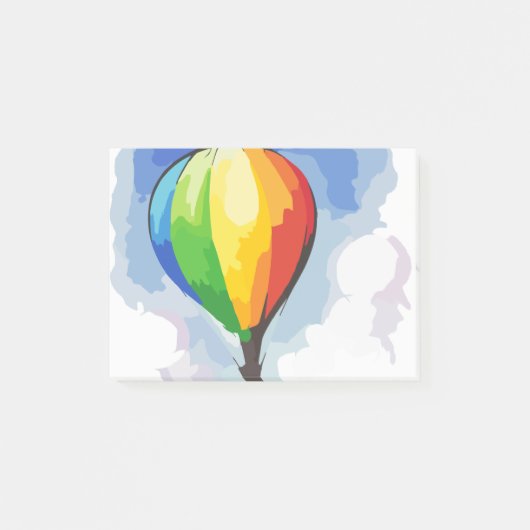 Rainbow Hot Air-ballon Post-it® Notes (Voorkant)