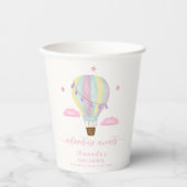 Rainbow Hot Air Balloon Cloud Star Baby shower Papieren Bekers (Voorkant)