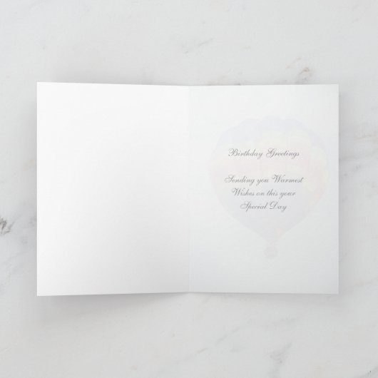 Rainbow Hot Air Ballooning-verjaardagskaart Kaart (Binnen)