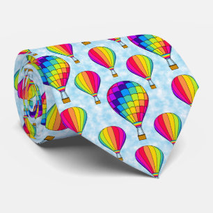 Rainbow Hot Air-luchtballonnen Stropdas