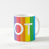 Rainbow "HOT" Mug Koffiemok (Voorkant rechts)