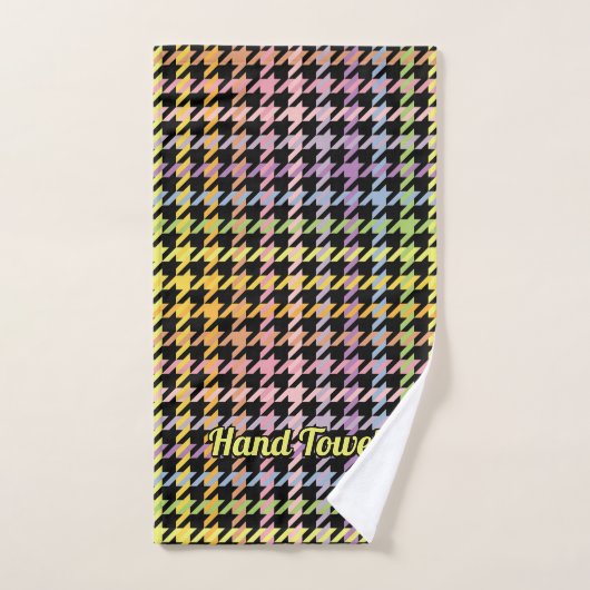 Rainbow Houndstooth Pattern Bad Handdoek (Handdoek)