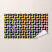 Rainbow Houndstooth Pattern Bad Handdoek (Handdoek)