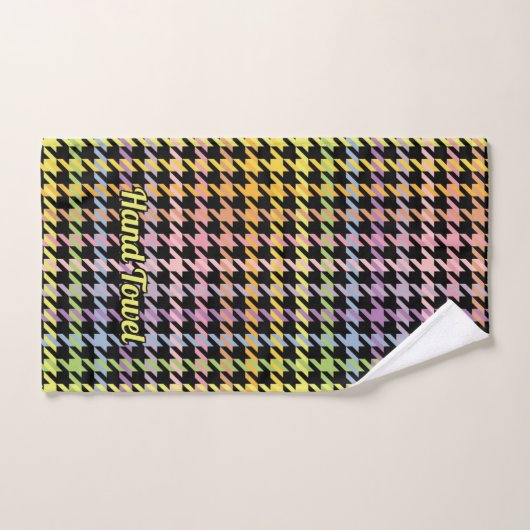Rainbow Houndstooth Pattern Bad Handdoek (Handdoek)