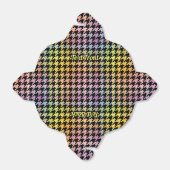 Rainbow Houndstooth Pattern Bedankdoosjes (Uitgevouwen)