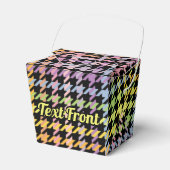 Rainbow Houndstooth Pattern Bedankdoosjes (Voorkant Zijde)