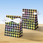Rainbow Houndstooth Pattern Bedankdoosjes