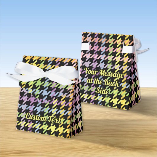 Rainbow Houndstooth Pattern Bedankdoosjes