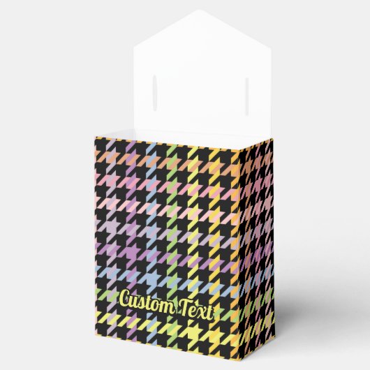 Rainbow Houndstooth Pattern Bedankdoosjes (Geopend)