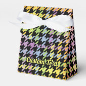 Rainbow Houndstooth Pattern Bedankdoosjes (Voorkant Zijde)