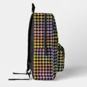 Rainbow Houndstooth Pattern Bedrukte Rugzak (Links)
