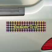 Rainbow Houndstooth Pattern Bumpersticker (Op auto)