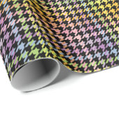 Rainbow Houndstooth Pattern Cadeaupapier (Rol Hoek)
