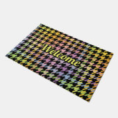 Rainbow Houndstooth Pattern Deurmat (Schuin)