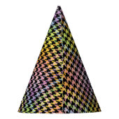 Rainbow Houndstooth Pattern Feesthoedjes (Achterkant)