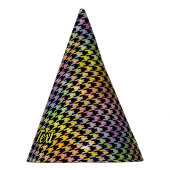 Rainbow Houndstooth Pattern Feesthoedjes (Rechts)