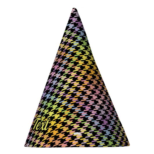 Rainbow Houndstooth Pattern Feesthoedjes (Rechts)