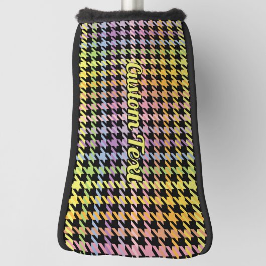Rainbow Houndstooth Pattern Golfheadcover (Draai 90)