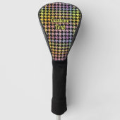 Rainbow Houndstooth Pattern Golfheadcover (Voorkant)