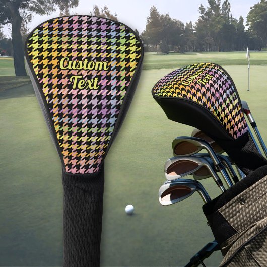 Rainbow Houndstooth Pattern Golfheadcover