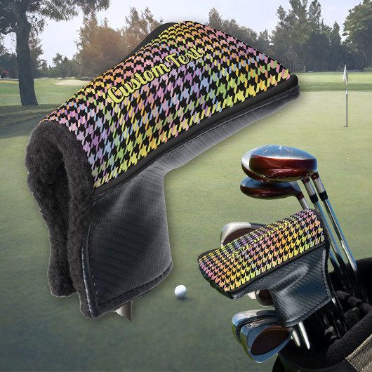 Rainbow Houndstooth Pattern Golfheadcover