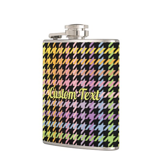 Rainbow Houndstooth Pattern Heupfles (Links)