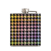 Rainbow Houndstooth Pattern Heupfles (Achterkant)
