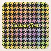 Rainbow Houndstooth Pattern Kartonnen Onderzetters (Voorkant)