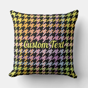 Rainbow Houndstooth Pattern Kussen