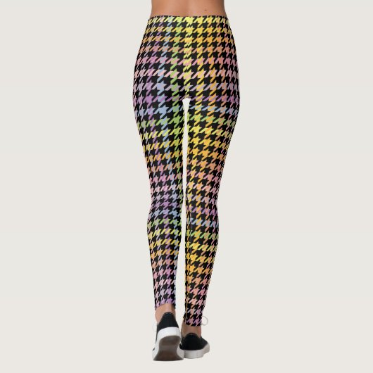Rainbow Houndstooth Pattern Leggings (Achterkant)
