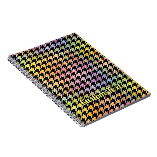 Rainbow Houndstooth Pattern Notitieboek (Rechterzijde)