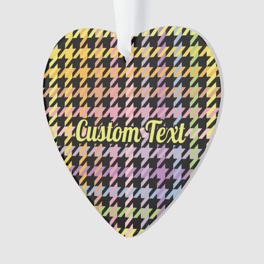 Rainbow Houndstooth Pattern Ornament (voorkant)
