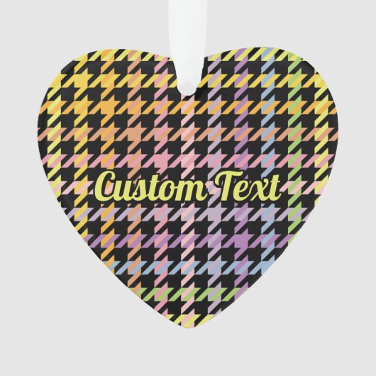 Rainbow Houndstooth Pattern Ornament (voorkant)