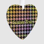 Rainbow Houndstooth Pattern Ornament (voorkant)