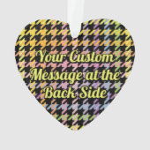 Rainbow Houndstooth Pattern Ornament (achterkant)