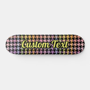 Rainbow Houndstooth Pattern Persoonlijk Skateboard