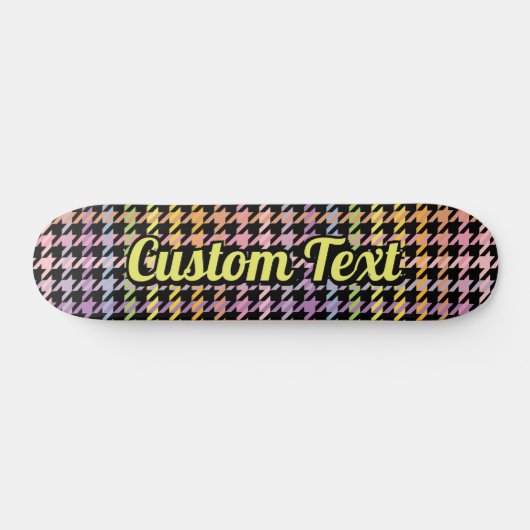 Rainbow Houndstooth Pattern Persoonlijk Skateboard (Horizontaal)