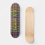 Rainbow Houndstooth Pattern Persoonlijk Skateboard (Voorkant)
