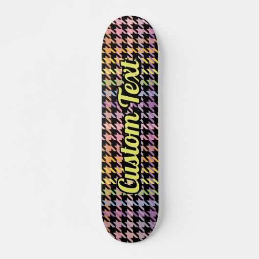 Rainbow Houndstooth Pattern Persoonlijk Skateboard (Voorkant)