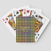Rainbow Houndstooth Pattern Pokerkaarten (Achterkant)