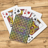 Rainbow Houndstooth Pattern Pokerkaarten