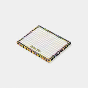 Rainbow Houndstooth Pattern Post-it® Notes